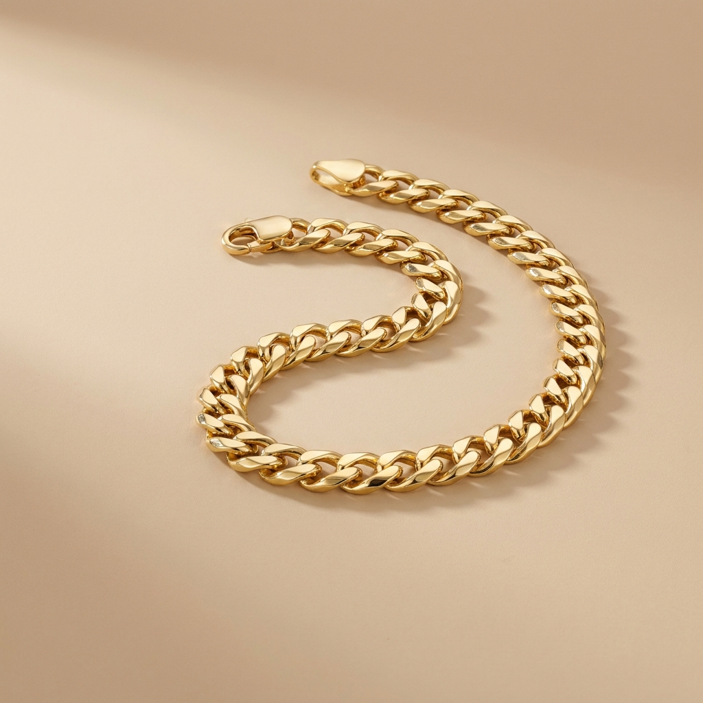Gold Curb Chain Bracelet