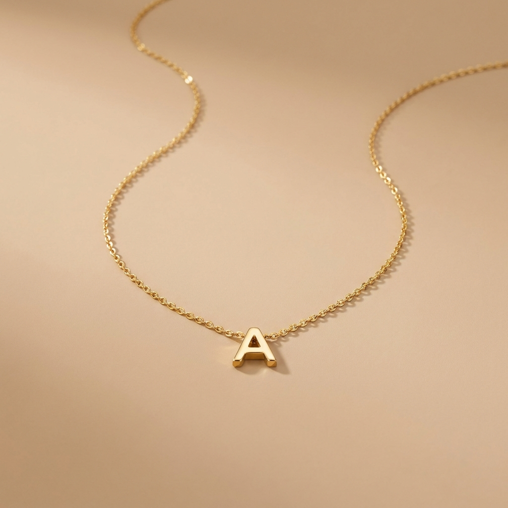 Gold Initial Necklace