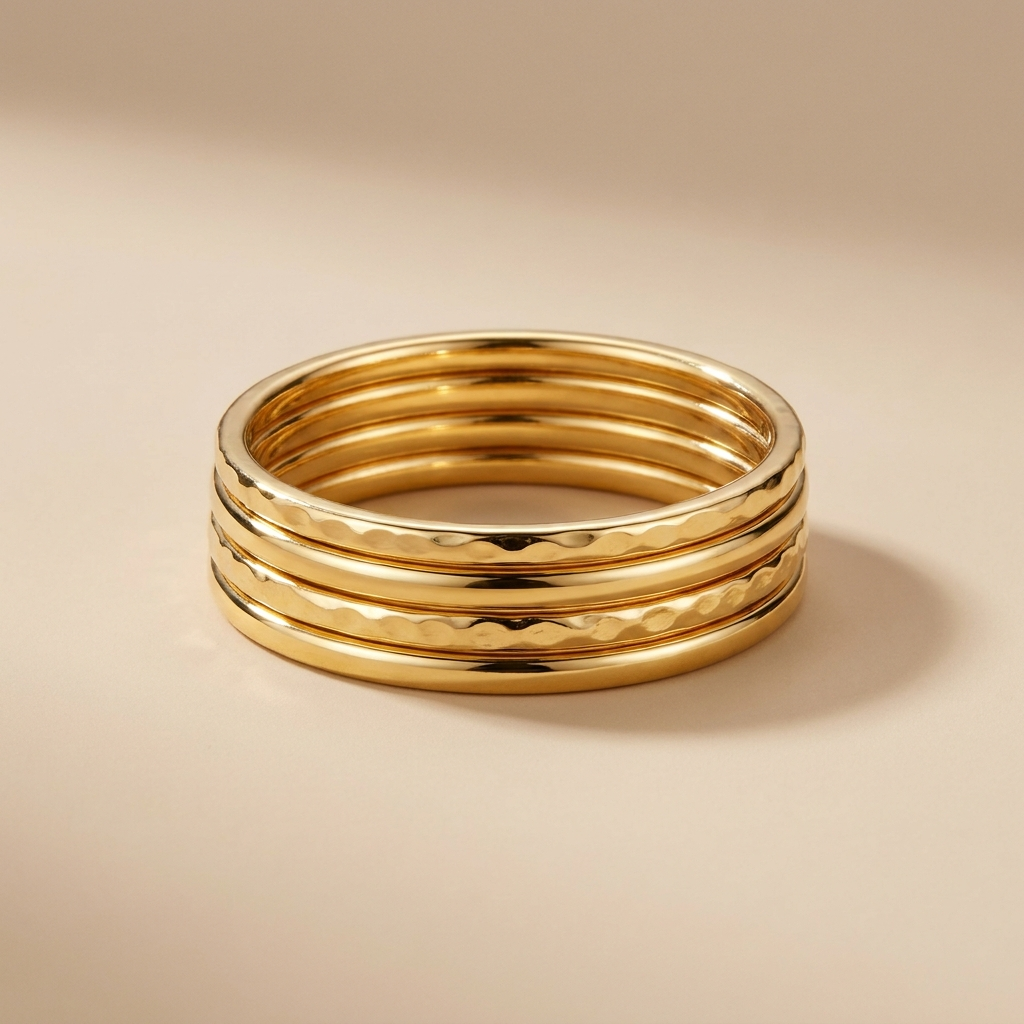 Gold Stacking Ring Set
