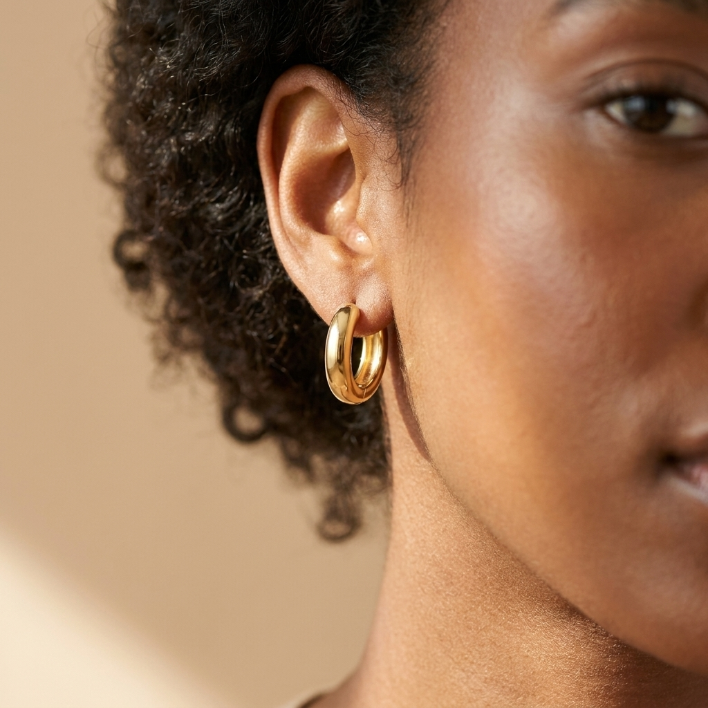 Plain Gold Huggie Hoops