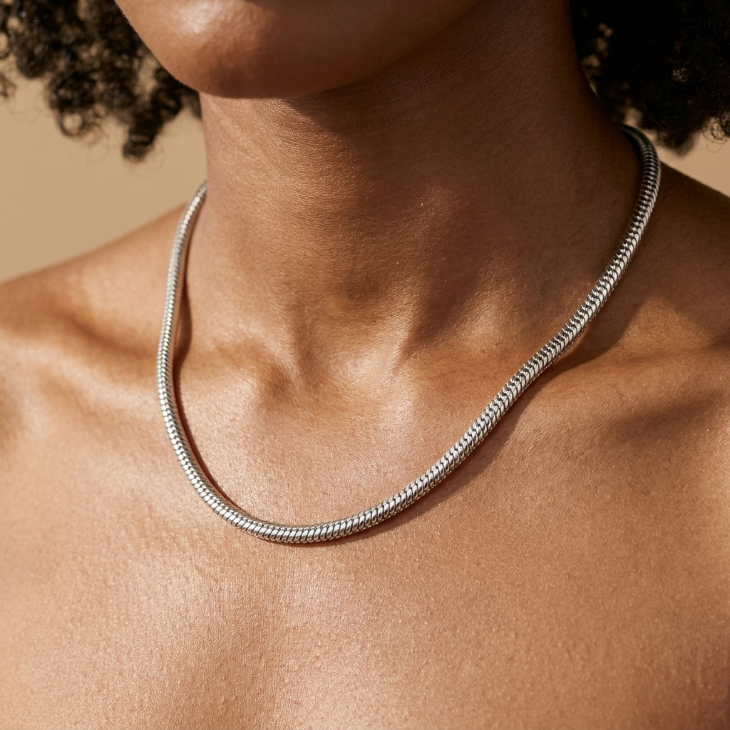 Silver Snake Chain Necklace