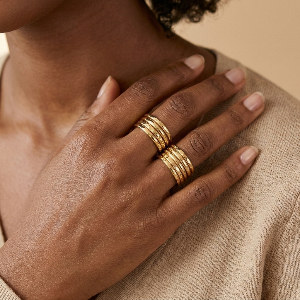 Gold Stacking Ring Set
