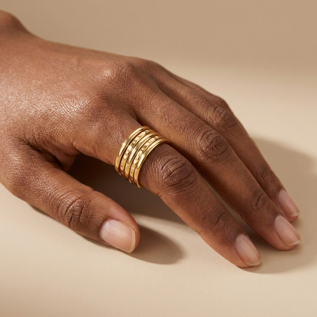 Gold Stacking Ring Set