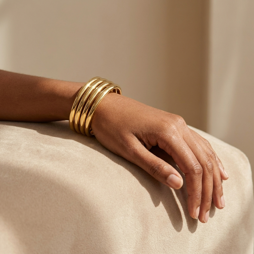 Gold jewellery in water