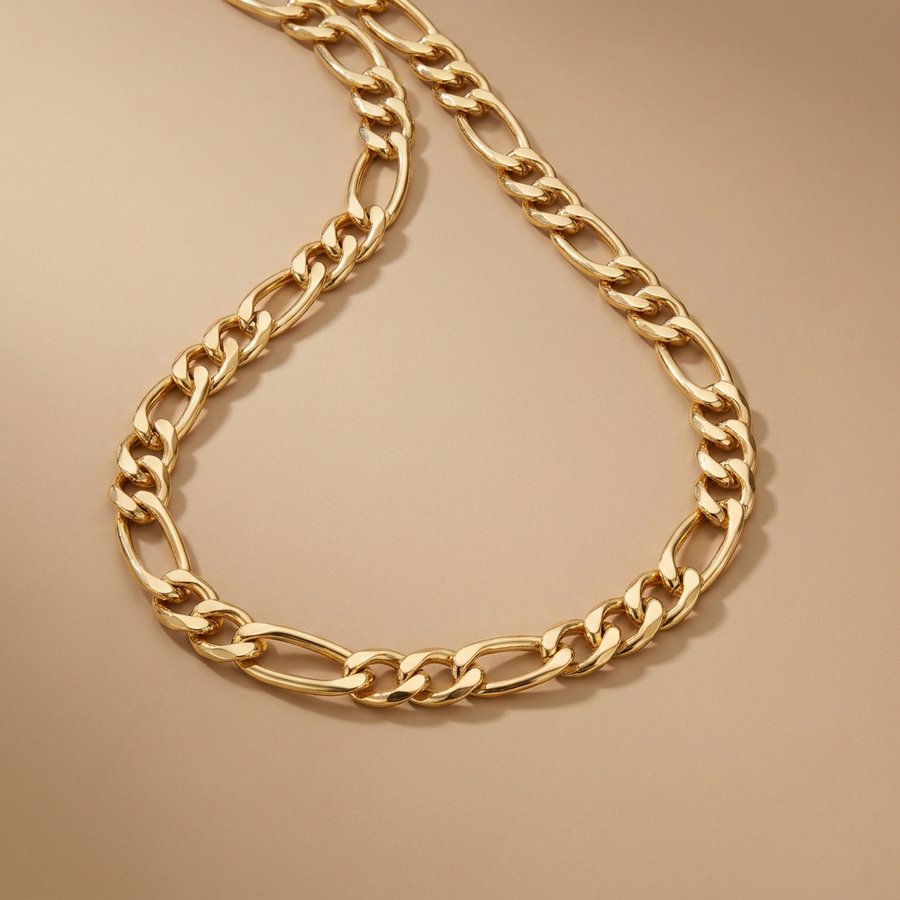 Gold Figaro Chain Necklace