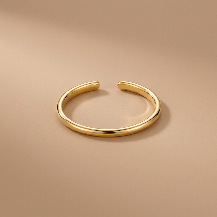 Gold Adjustable Open Ring