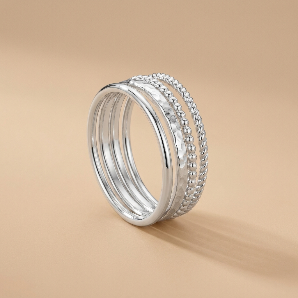Silver Stacking Ring Set