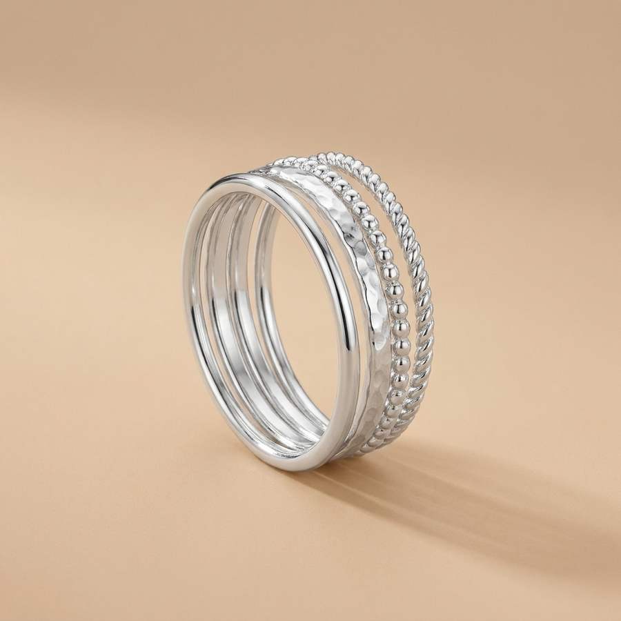 Silver Stacking Ring Set