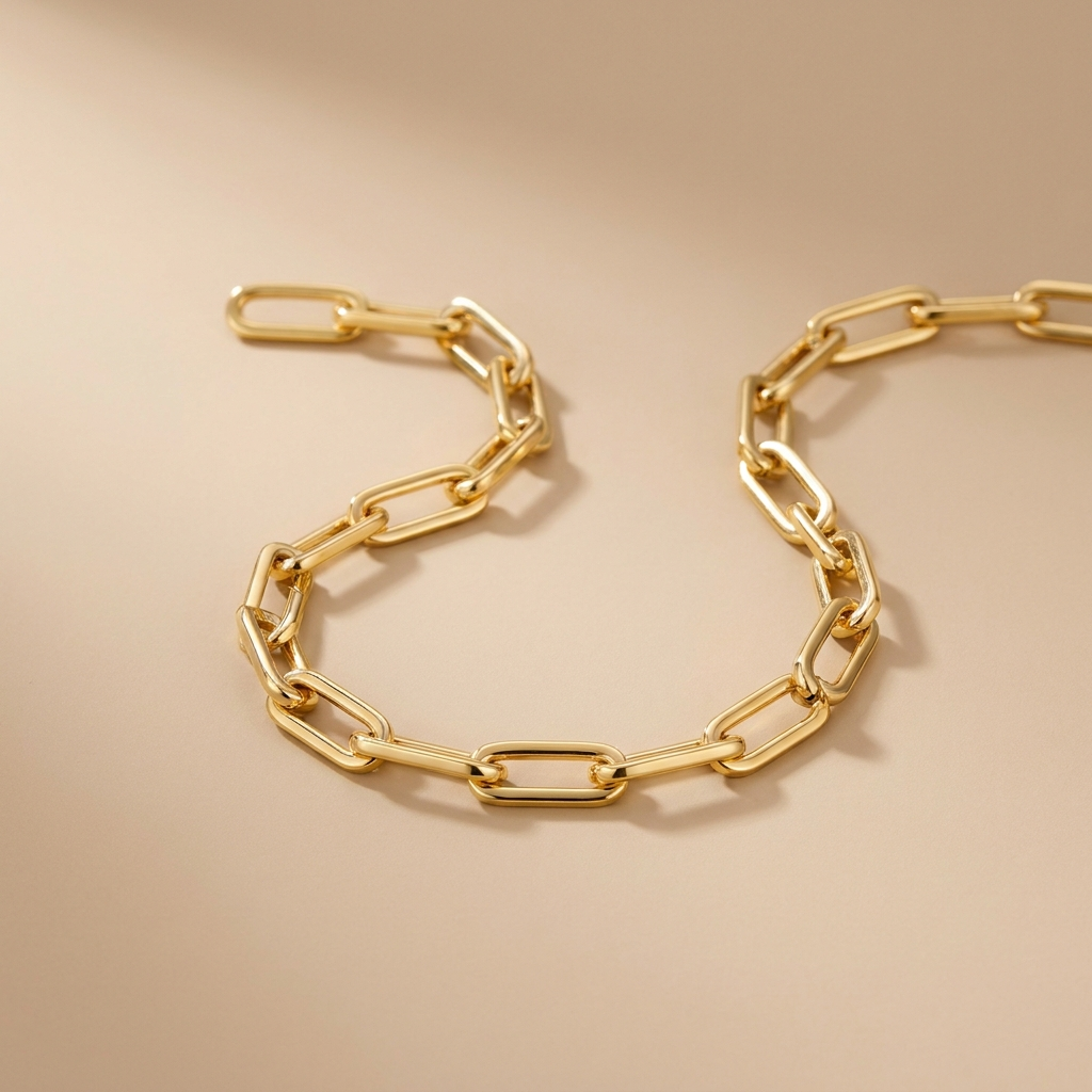 Gold Paperclip Chain Bracelet