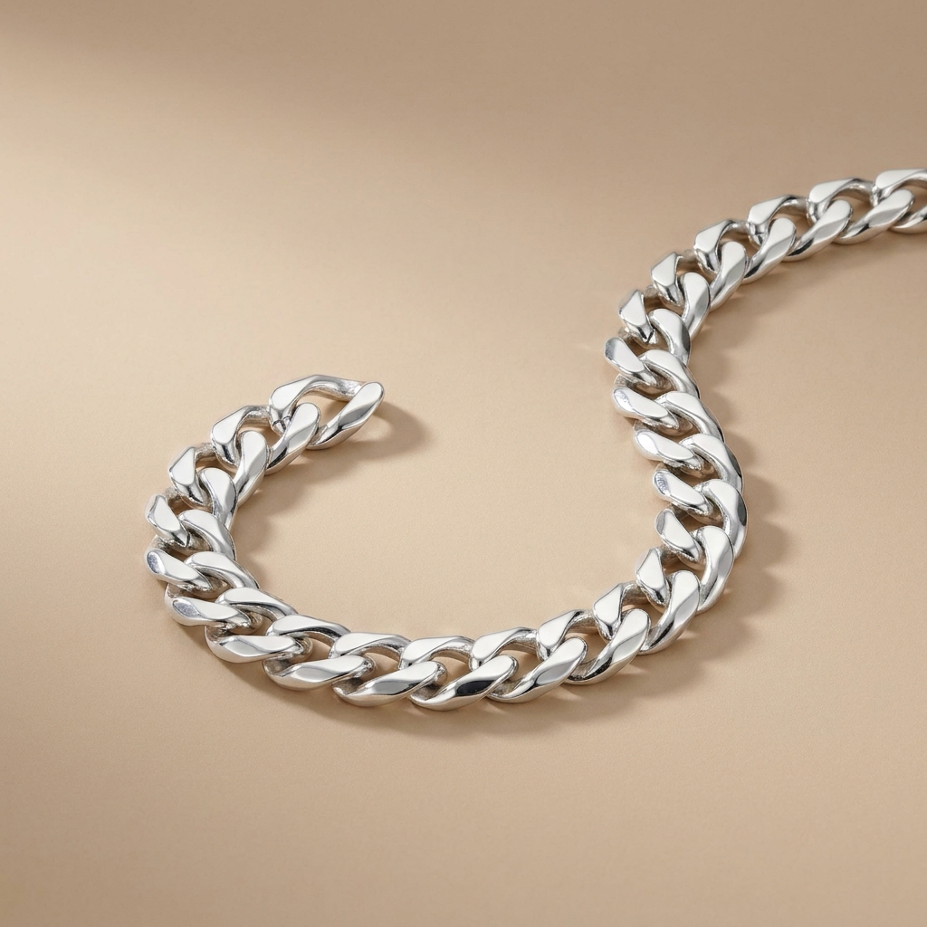 Silver Curb Chain Bracelet