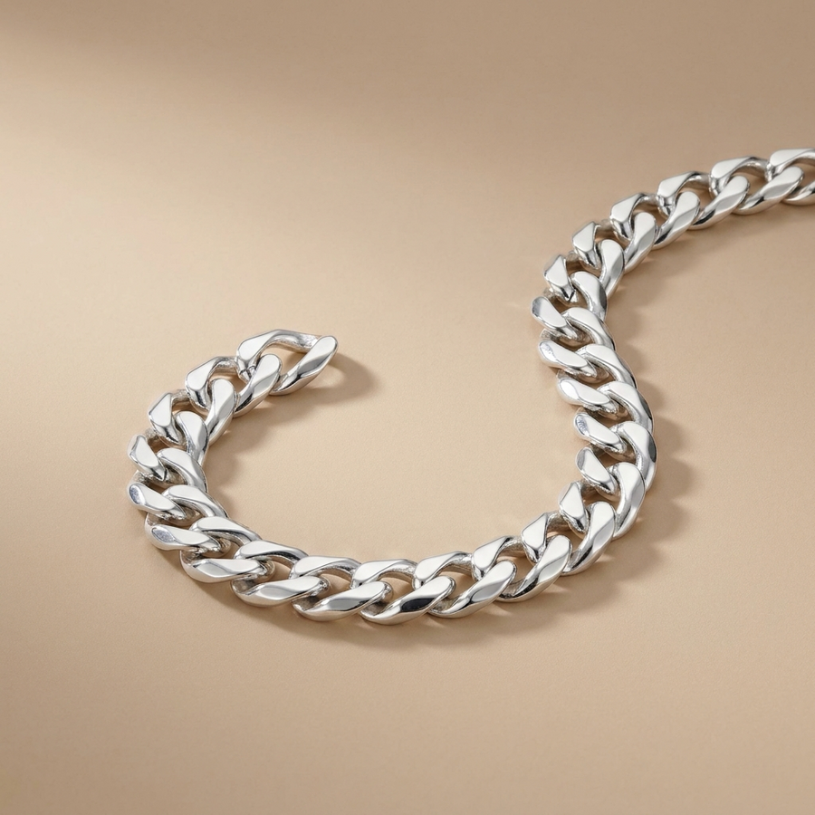 Silver Curb Chain Bracelet