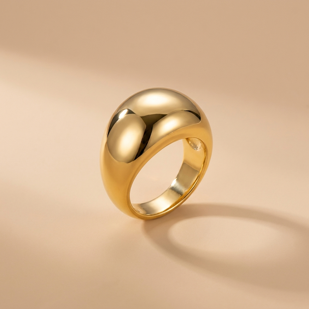 Gold Chunky Statement Ring