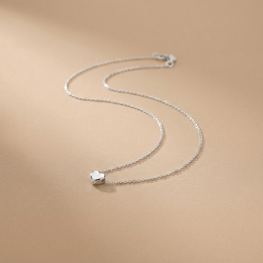 Silver Heart Pendant Necklace