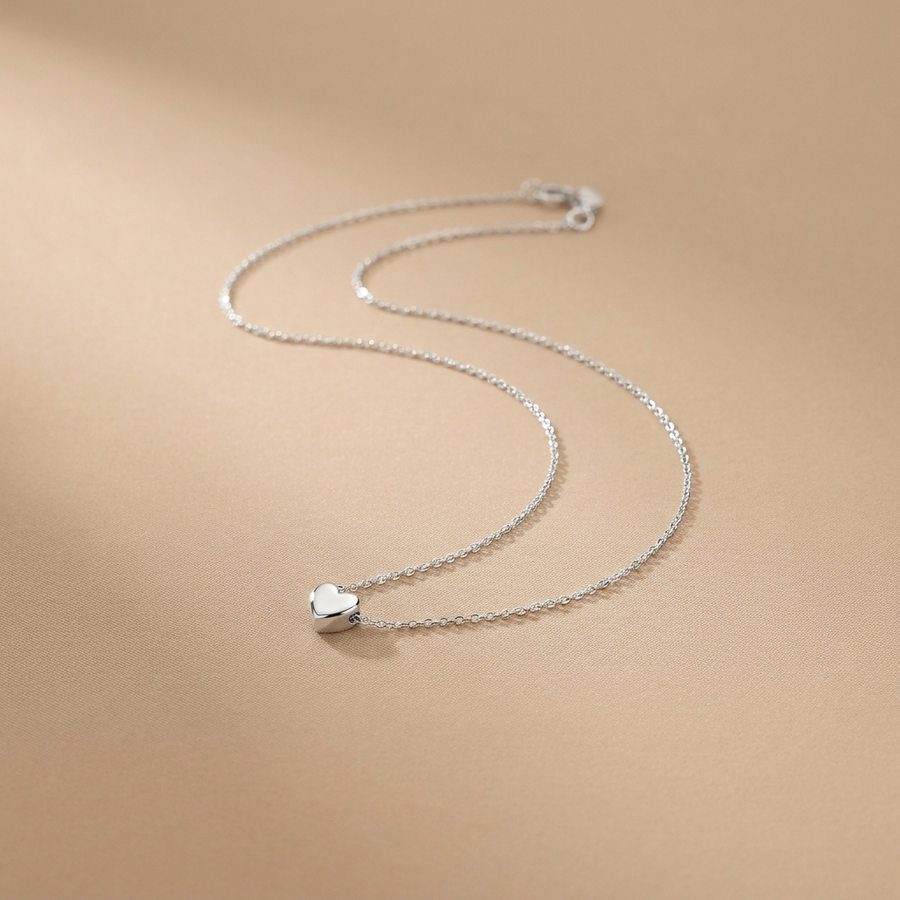 Silver Heart Pendant Necklace