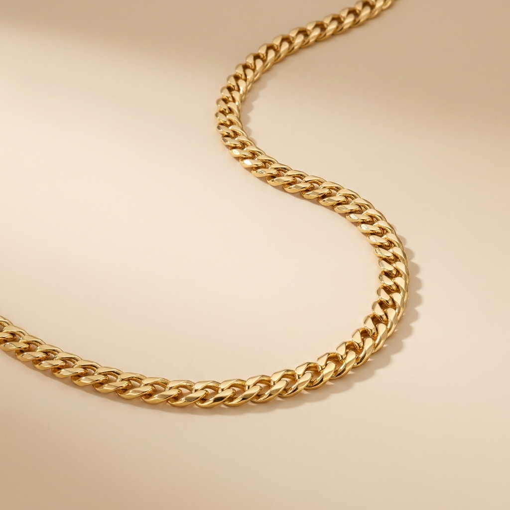 Gold Curb Chain Anklet