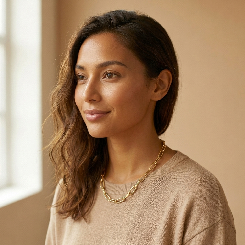 Gold Paperclip Chain Necklace