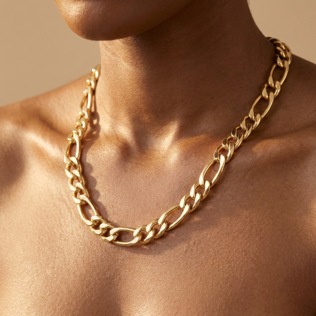Gold Figaro Chain Necklace