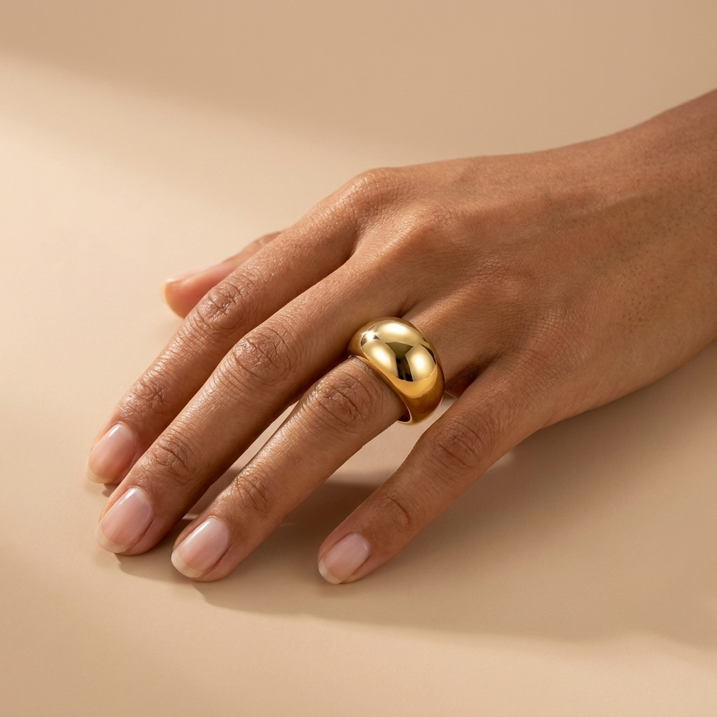 Gold Chunky Statement Ring