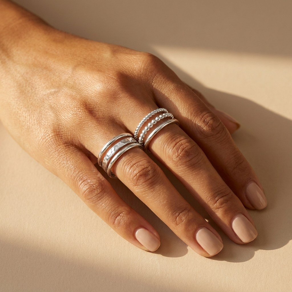 Silver Stacking Ring Set