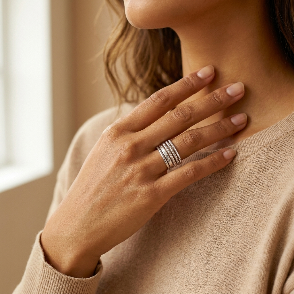 Silver Stacking Ring Set