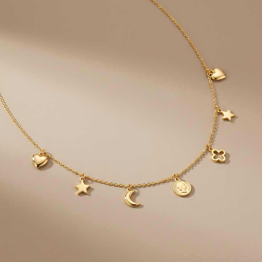 Gold Charm Necklace