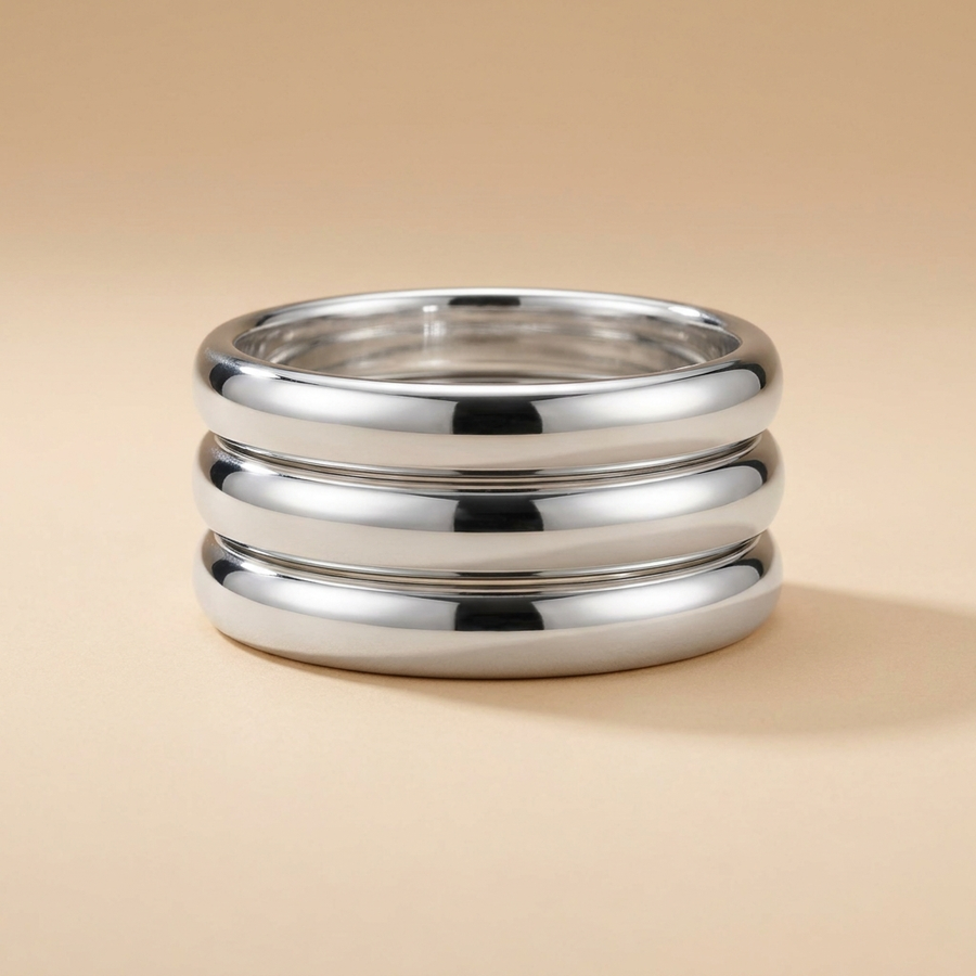Silver Bangle Set