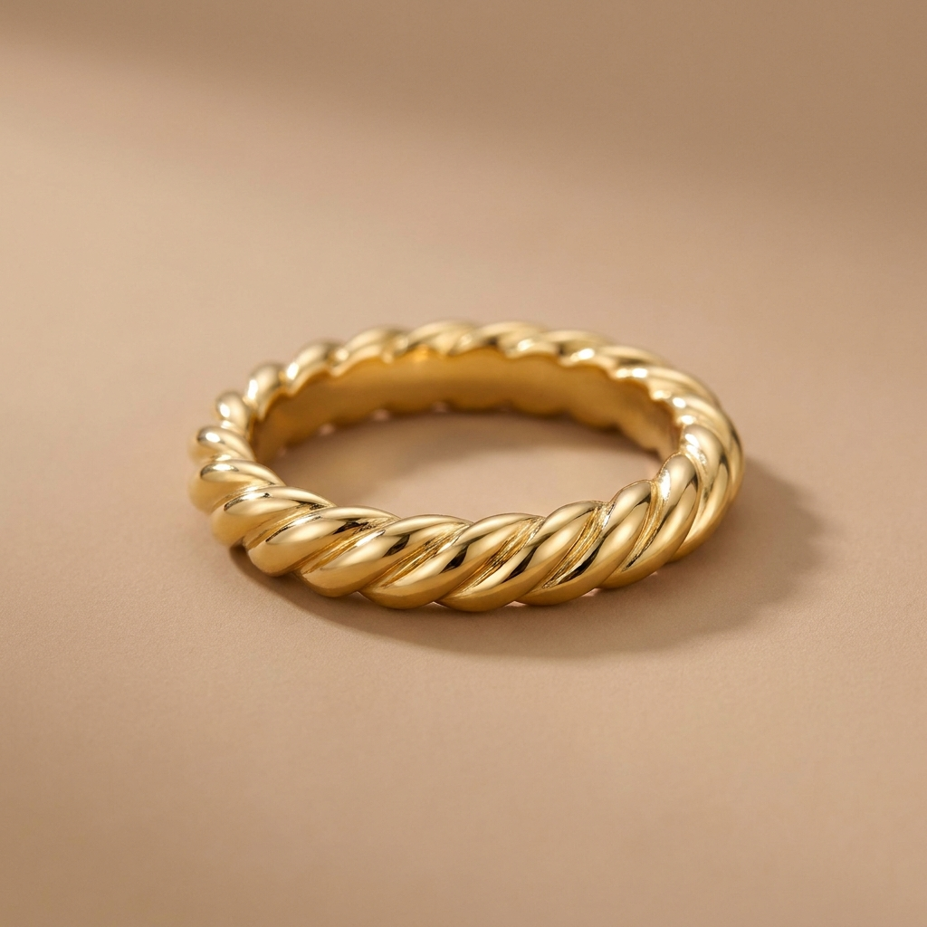 Gold Twisted Rope Ring