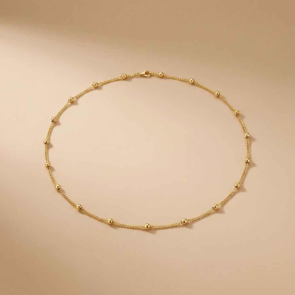Gold Beaded Choker