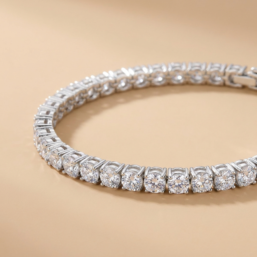 Silver CZ Tennis Bracelet