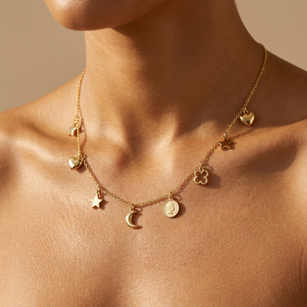 Gold Charm Necklace