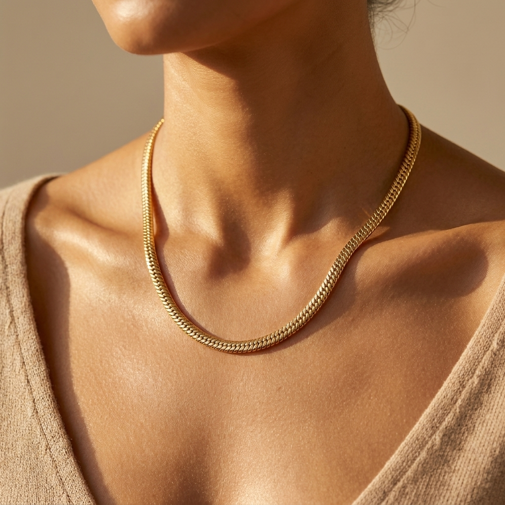 Gold Snake Chain Necklace