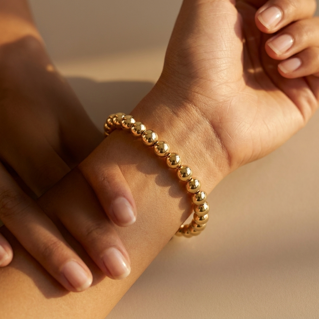 Gold Beaded Bracelet