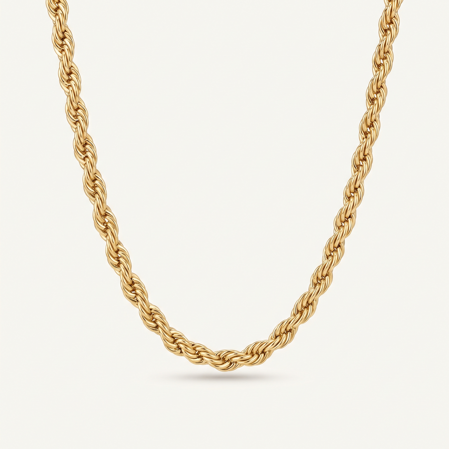 Gold Rope Chain Necklace