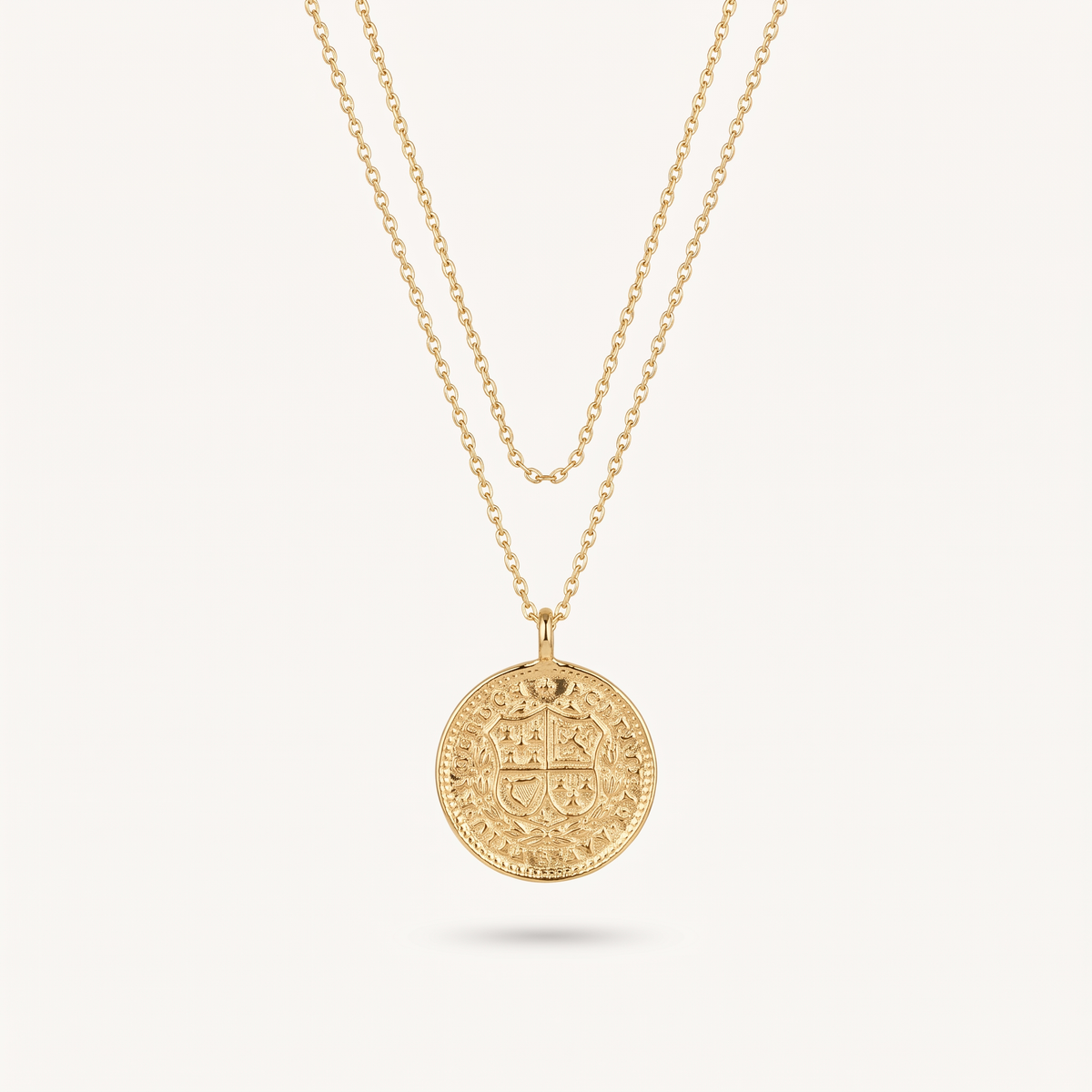 Gold Coin Pendant Necklace
