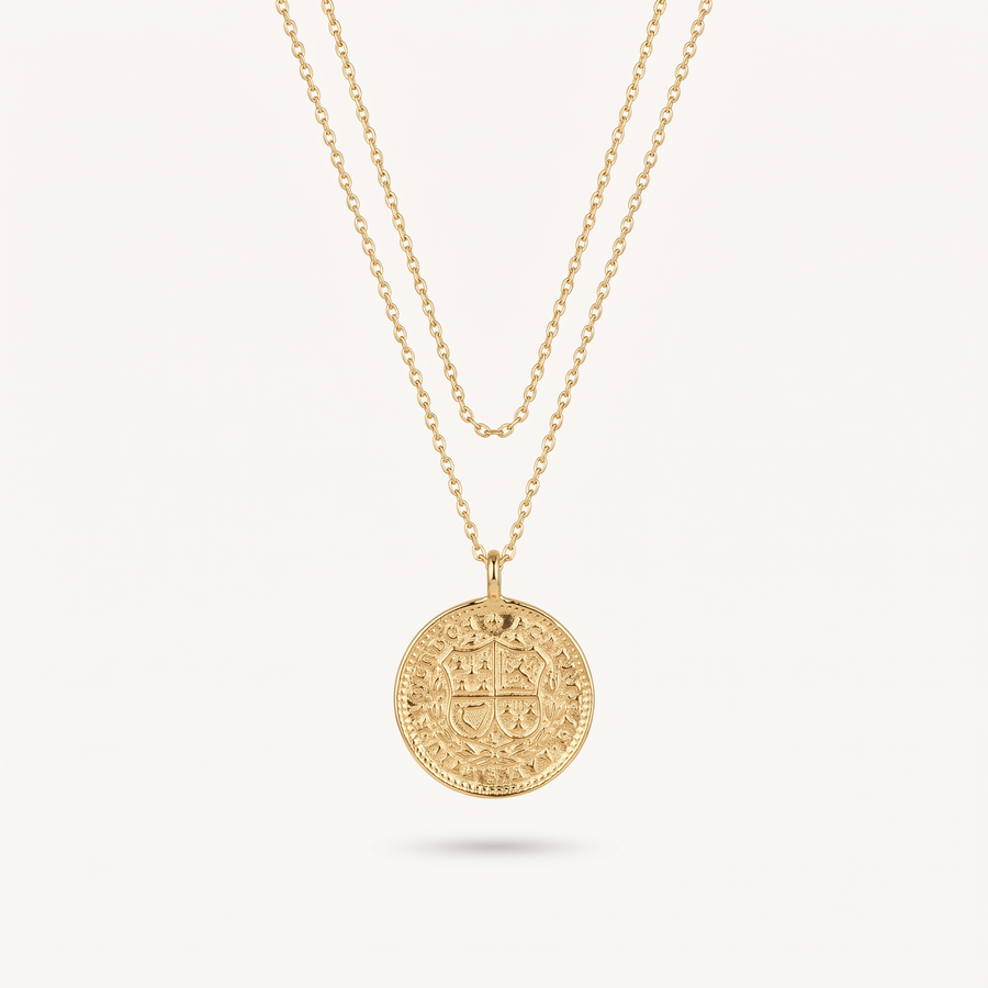 Gold Coin Pendant Necklace