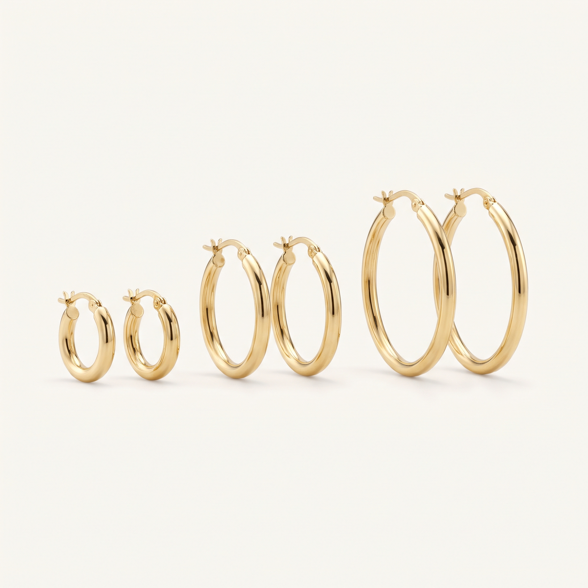 Gold Hoop Earring Set