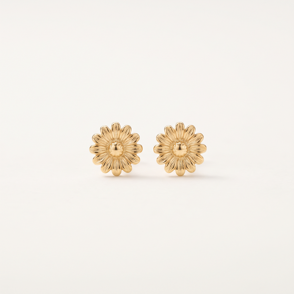 Gold Flower Stud Earrings