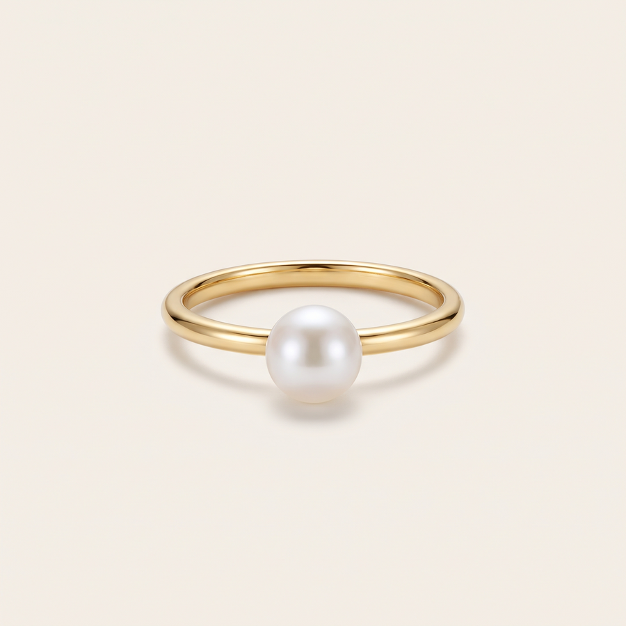Gold Pearl Ring