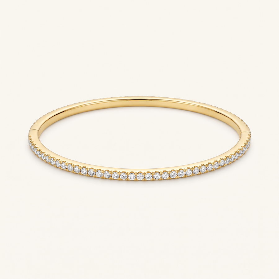 Gold CZ Bangle