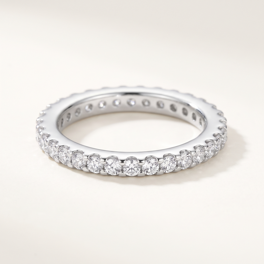 Silver CZ Eternity Ring