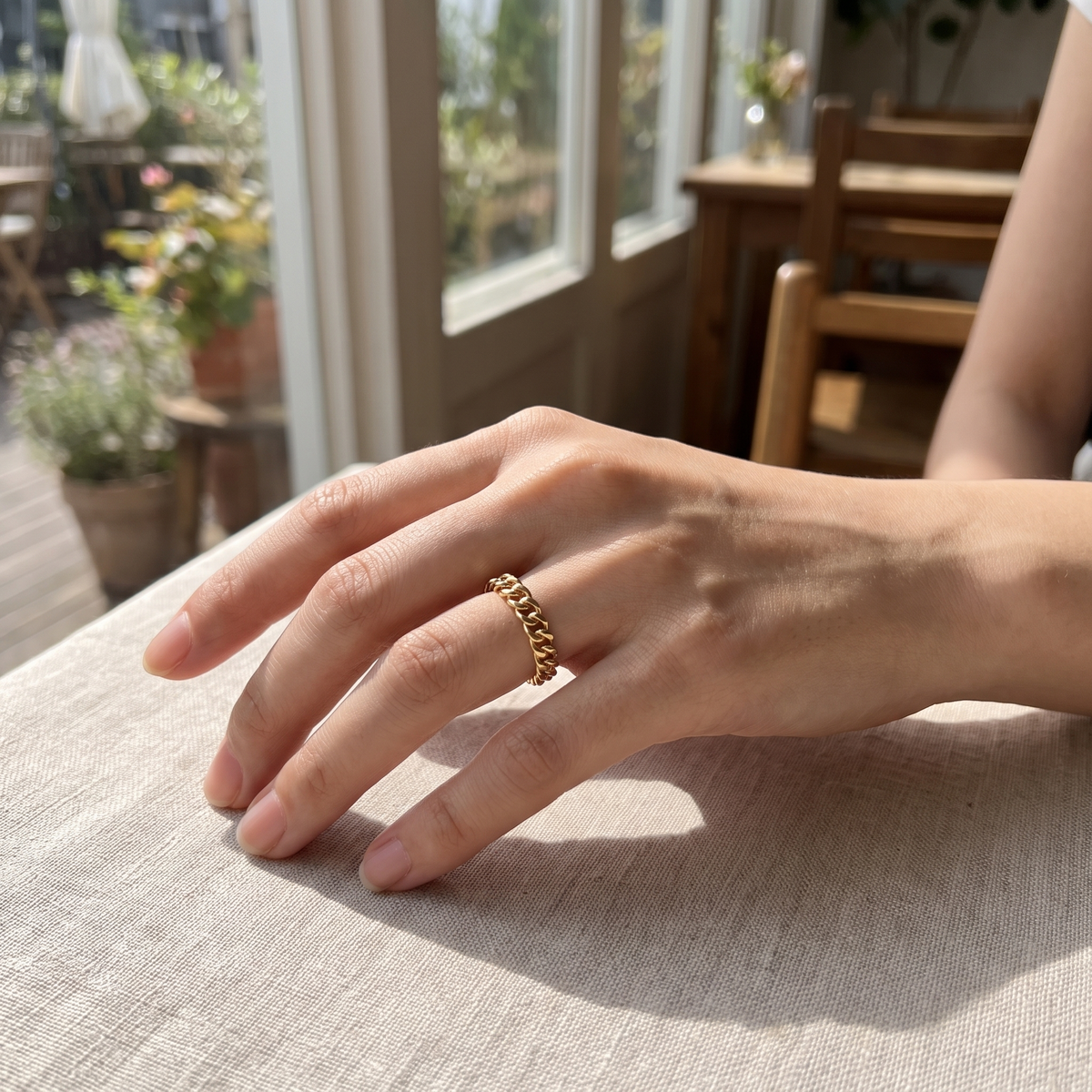 Gold Chain Ring