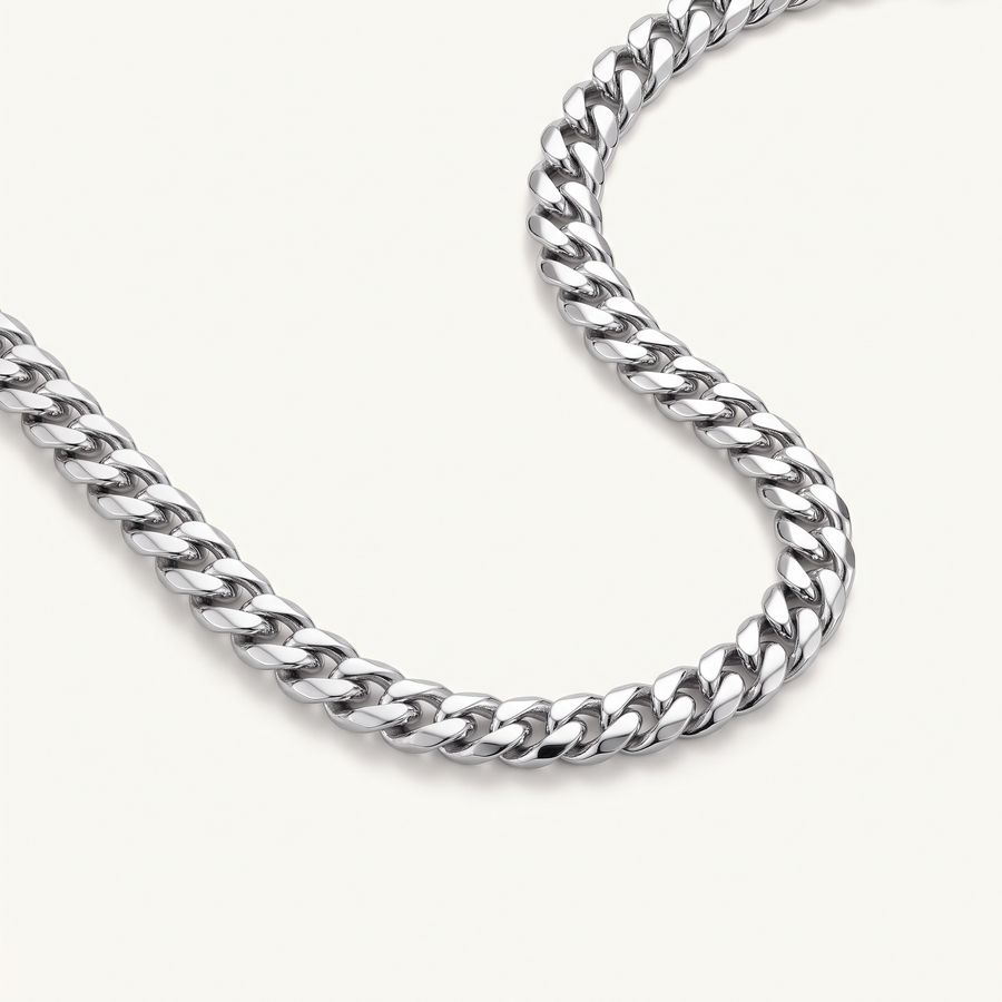 Silver Cuban Link Necklace