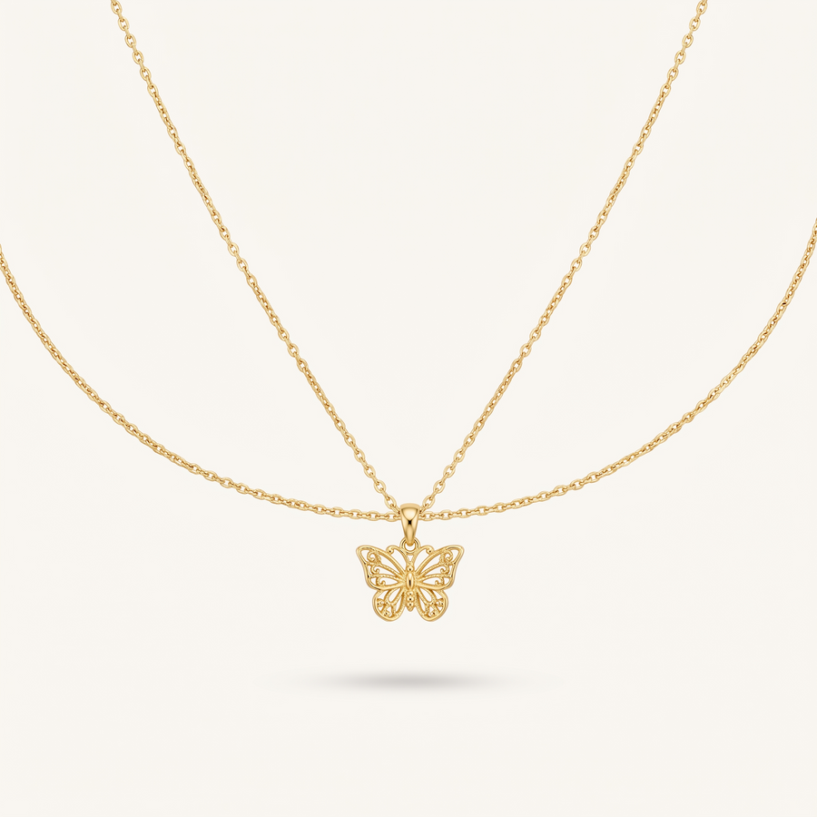Gold Butterfly Choker