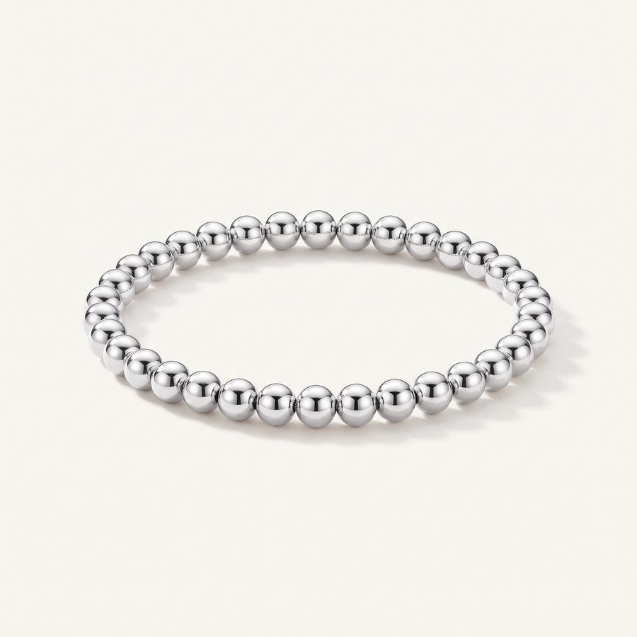 Silver Beaded Bracelet