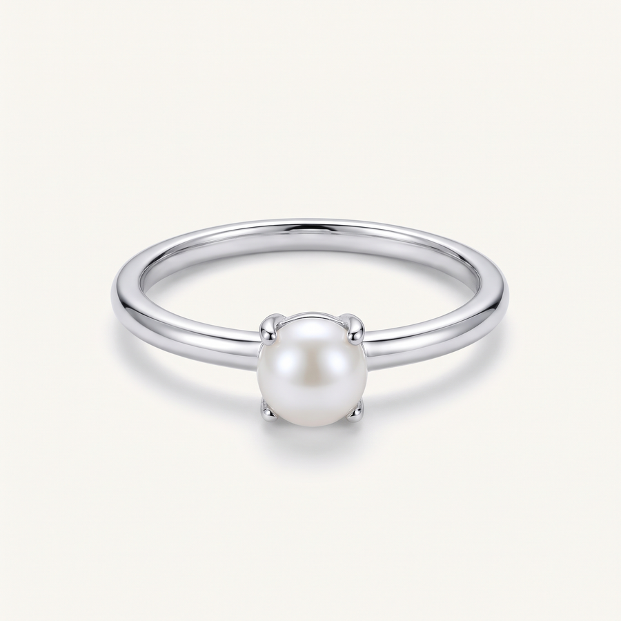 Silver Pearl Ring