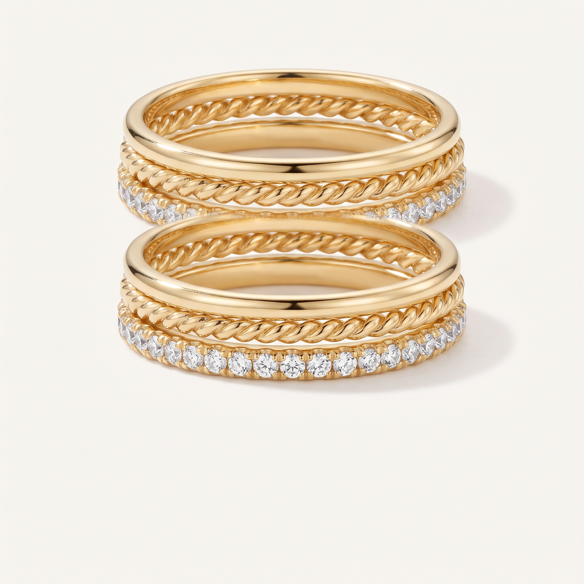 Gold Stacking Ring Trio