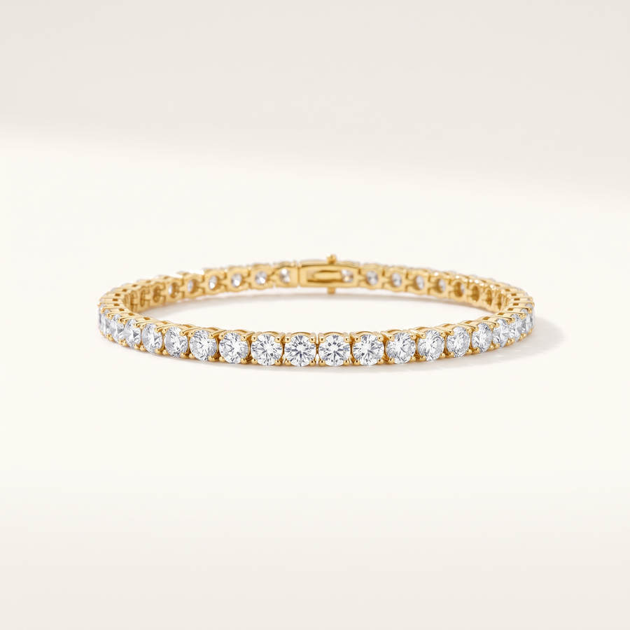 Gold CZ Tennis Bracelet