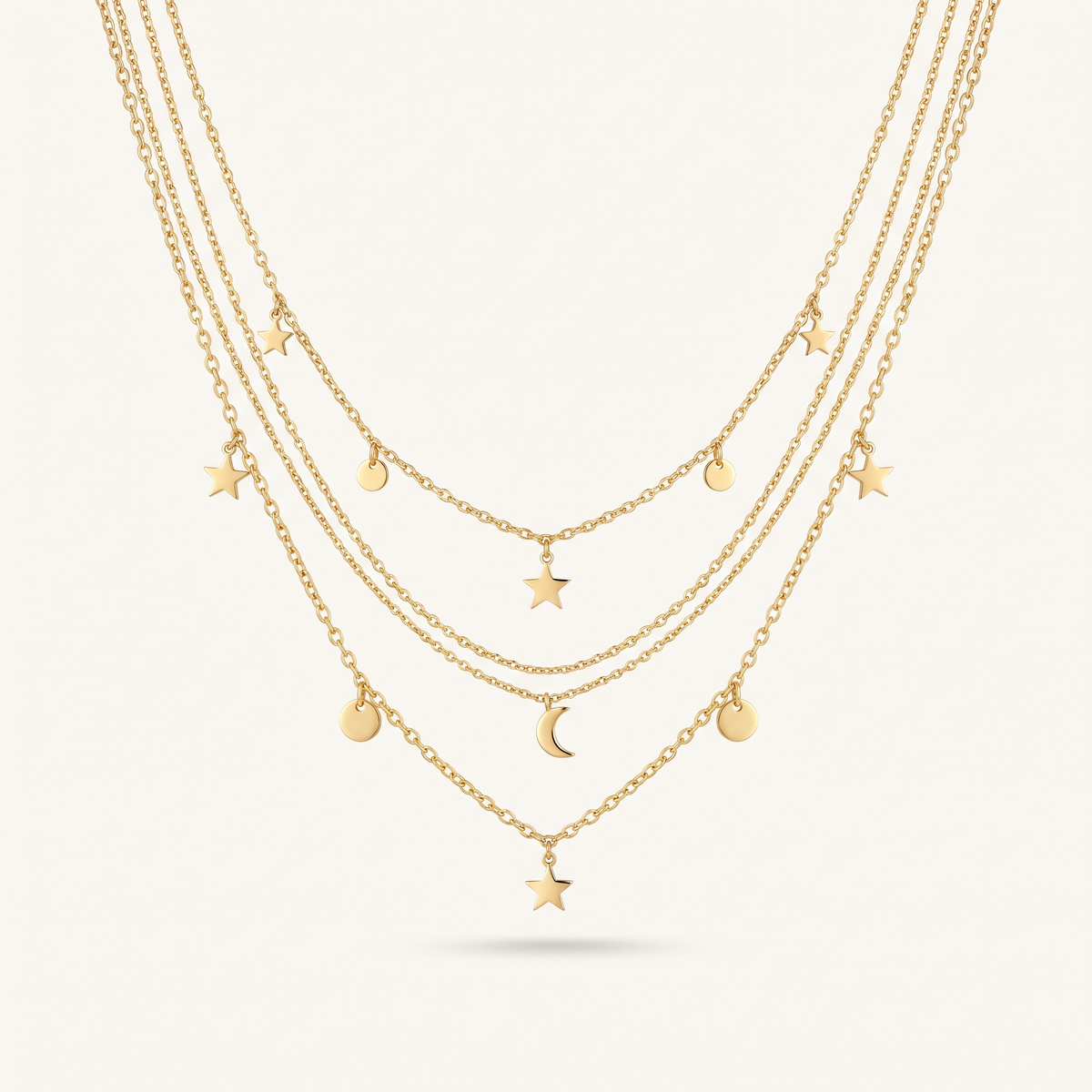 Gold Triple Layered Necklace