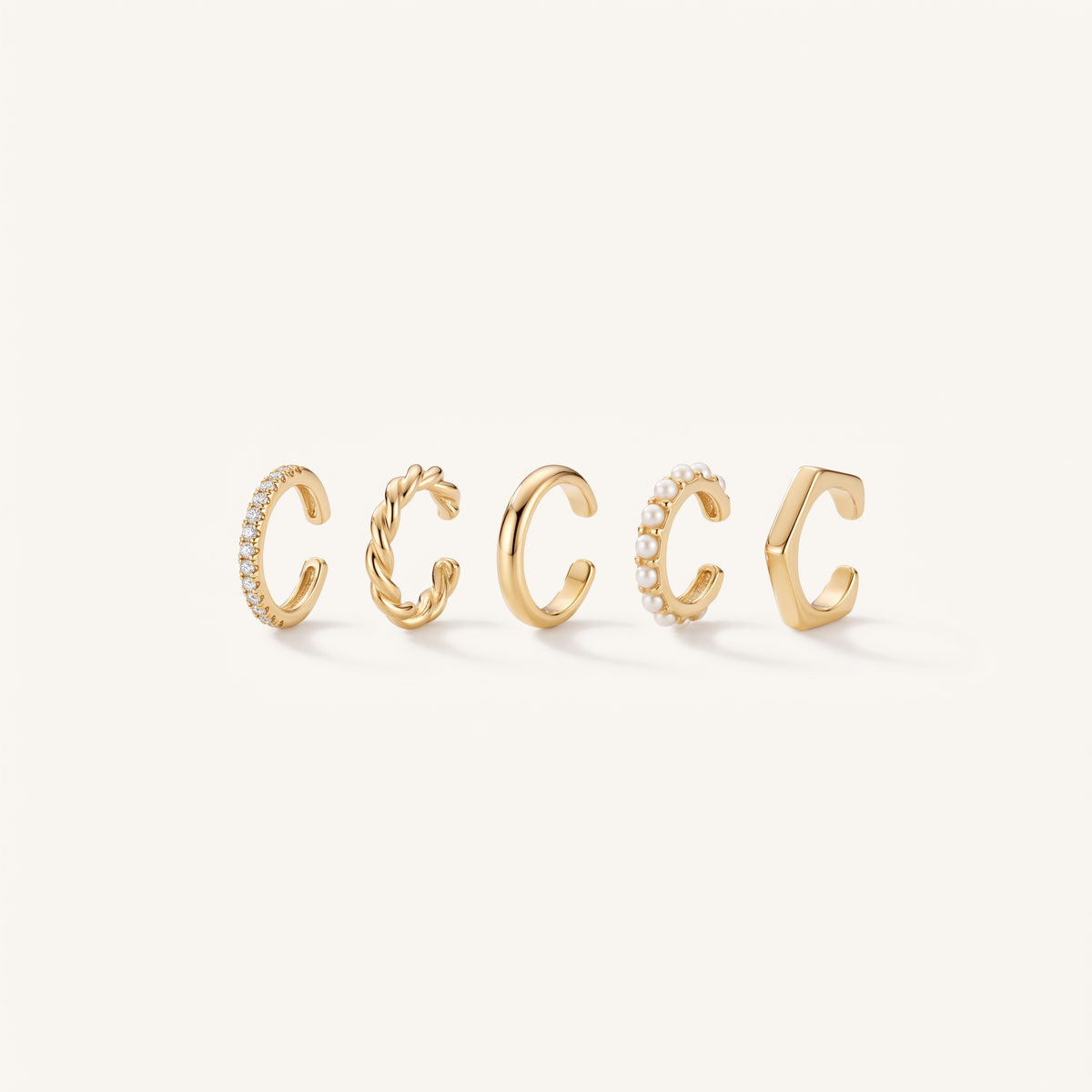 Gold Ear Cuff Set
