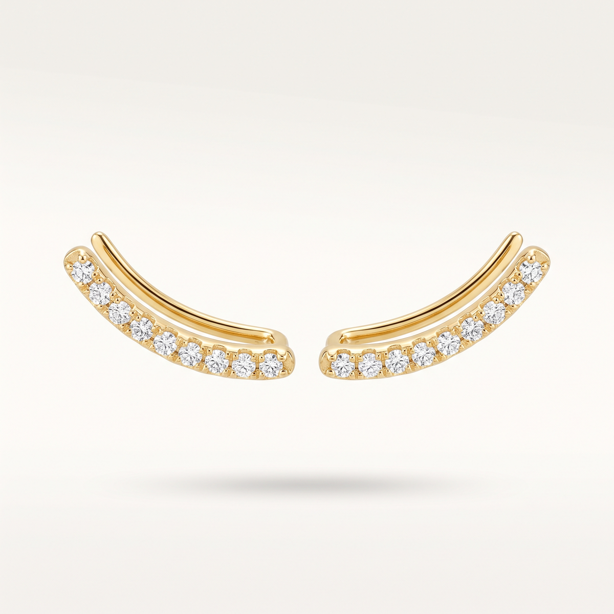 Gold Ear Climber Earrings